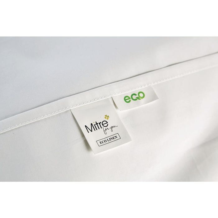 Mitre Eco Linen - Housewife Pillowcase White 520x780mm (2 Pack) Mitre Eco