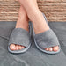 Luxury Curzon Open Toe Slippers Grey Mitre Luxury