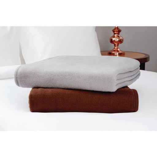Comfort Fleece Blanket Grey Mitre Comfort