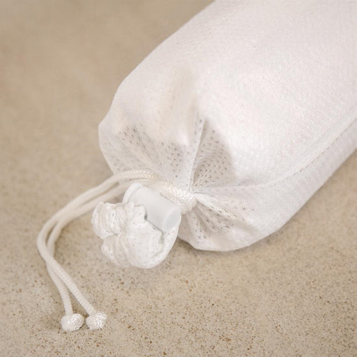 Store bath mats safely and securely in this bag. Perfect for discreetly providing nonslip rubber bath mats without compromising the beauty of your en suite, each bag fits one mat. The breathable mesh and drawstring closure provides a hygienic environment and prevents mould due to residual moisture. Simply hang on the back of a door or store with your towels.