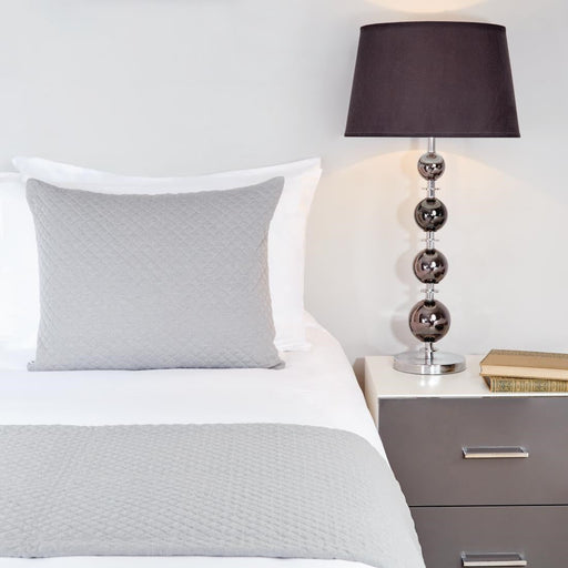 Mitre Essentials Quilted Waffle Cushion Cover Grey Mitre Essentials