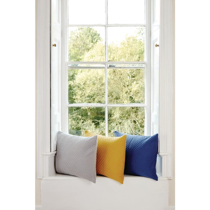 Mitre Essentials Quilted Waffle Cushion Cover Grey Mitre Essentials