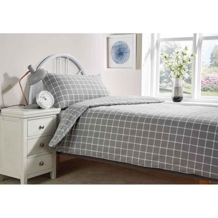 Mitre Essentials Stirling Pillowcase Grey 48 x 75cm Mitre Essentials