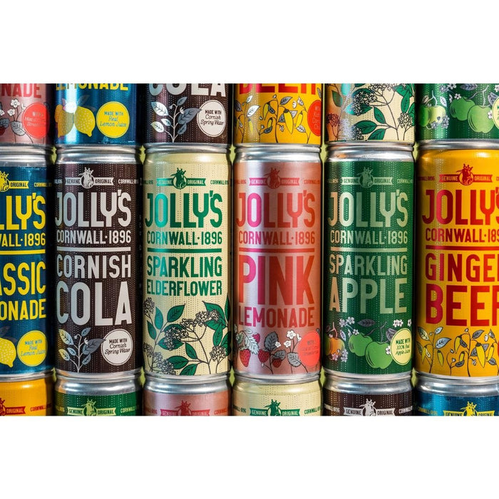 Jolly's Cornish Sparkling Elderflower Cans 250ml (24 Pack) Jolly's