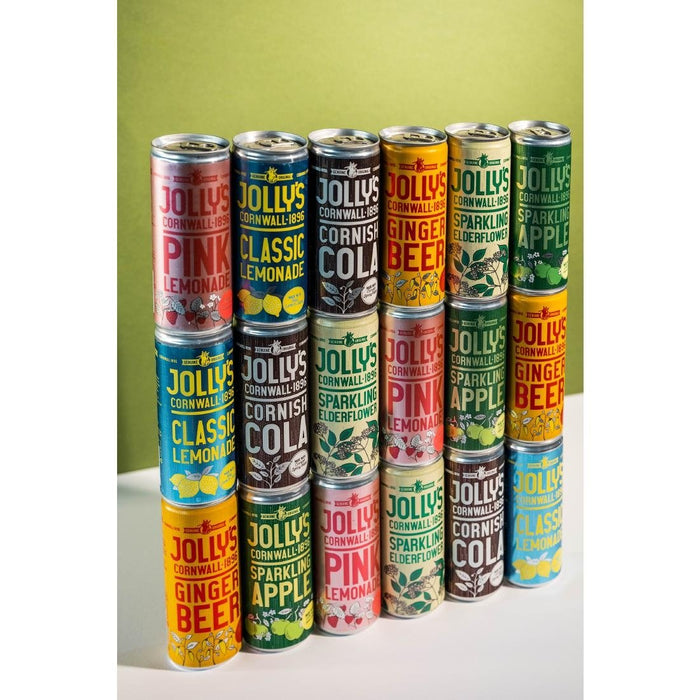 Jolly's Cornish Pink Lemonade Cans 250ml (24 Pack) Jolly's
