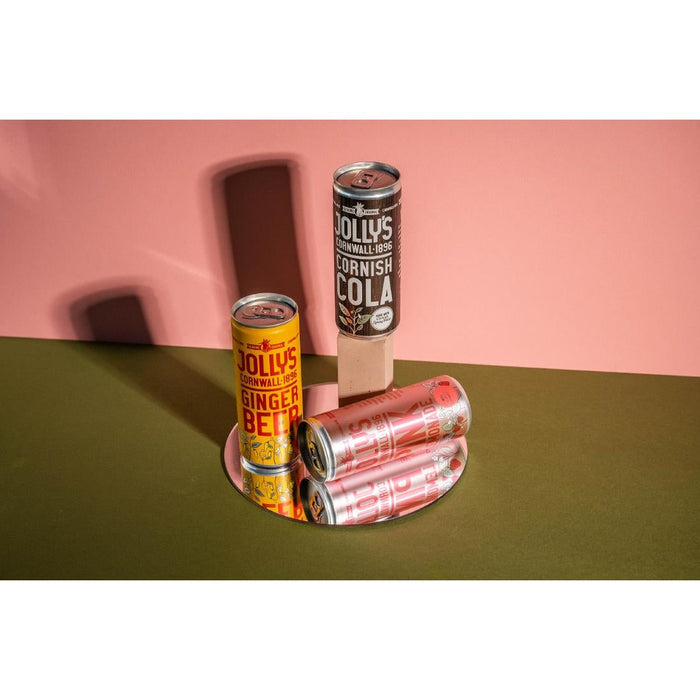 Jolly's Cornish Pink Lemonade Cans 250ml (24 Pack) Jolly's