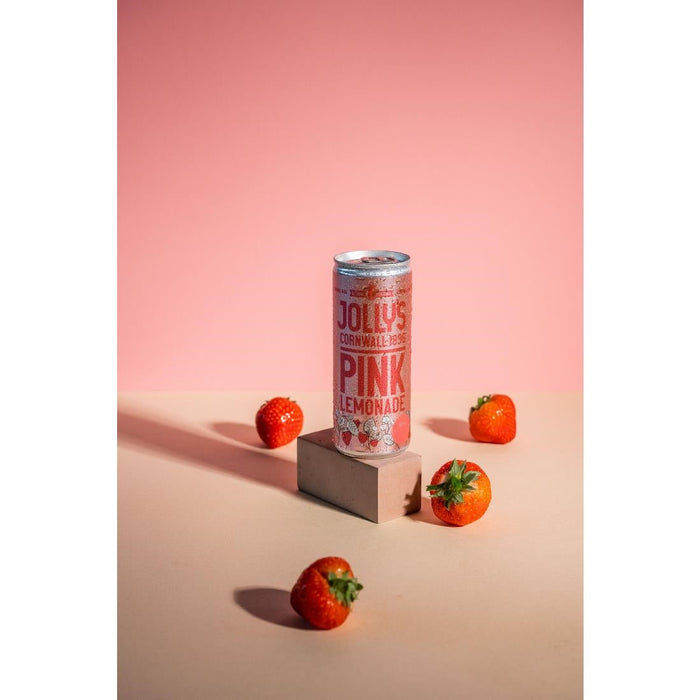 Jolly's Cornish Pink Lemonade Cans 250ml (24 Pack) Jolly's