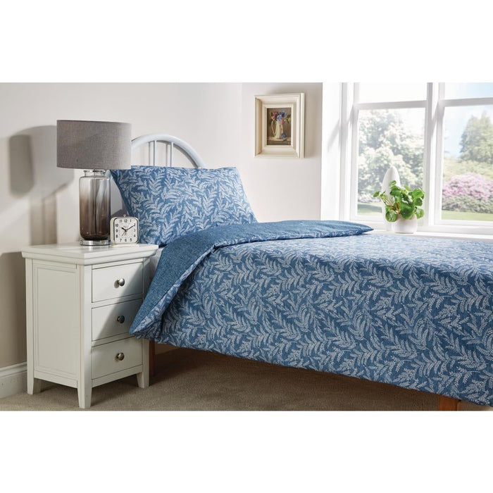Mitre Essentials Fiorella Pillowcase Indigo Mitre Essentials