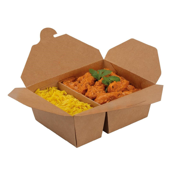 Colpac Two Compartment Food Container Medium 380/670ml (200 Pack) Colpac