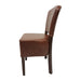 Hanoi Dining Chair In Dark Walnut with Bison Vinyl Espresso (2 Pack) Everyday