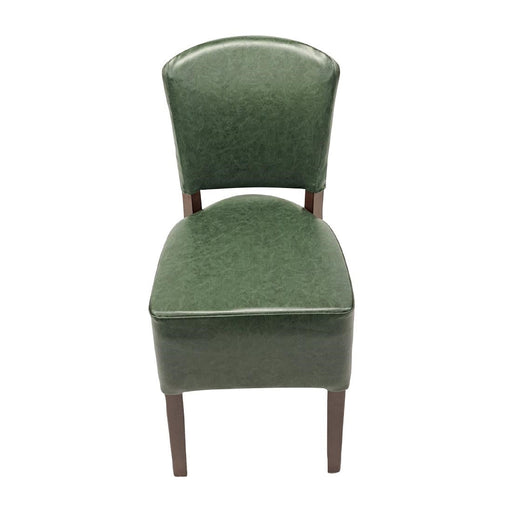 Hanoi Dining Chair In Dark Walnut with Bison Vinyl Cedar (2 Pack) Everyday