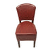 Hanoi Dining Chair In Dark Walnut with Bison Vinyl Bordeaux (2 Pack) Everyday
