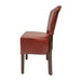 Hanoi Dining Chair In Dark Walnut with Bison Vinyl Bordeaux (2 Pack) Everyday