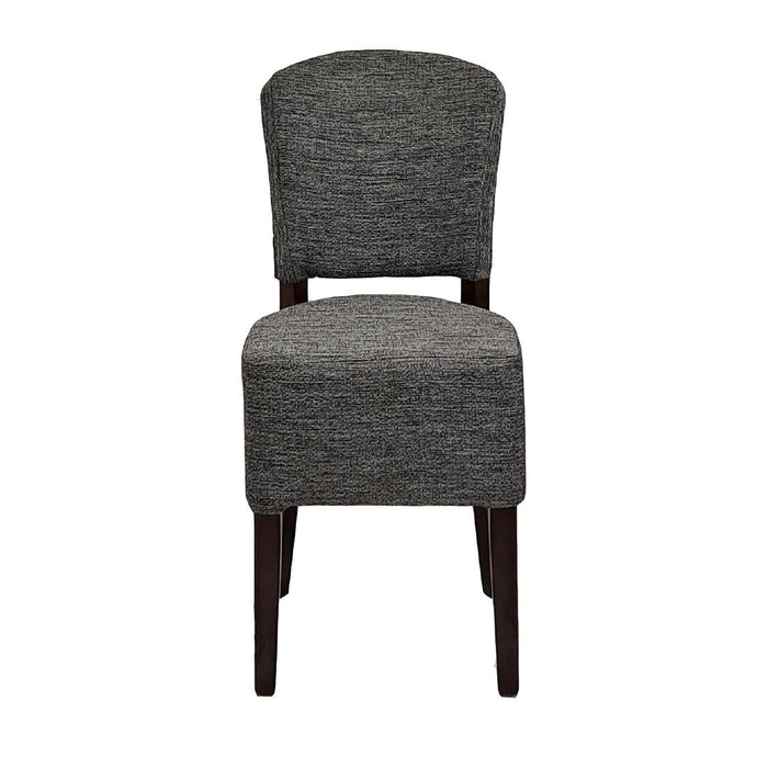 Hanoi Dining Chair In Dark Walnut with Shetland Smoke Seatpad (2 Pack) Everyday
