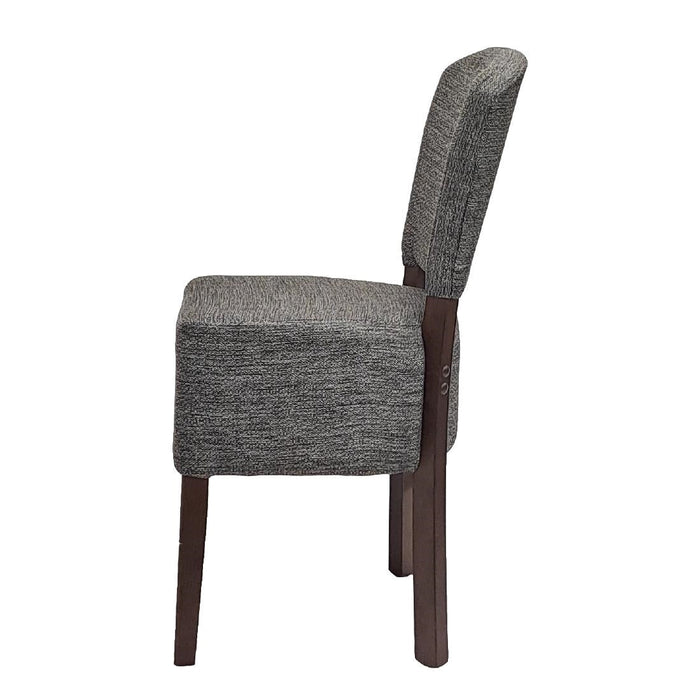 Hanoi Dining Chair In Dark Walnut with Shetland Smoke Seatpad (2 Pack) Everyday