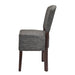 Hanoi Dining Chair In Dark Walnut with Shetland Smoke Seatpad (2 Pack) Everyday