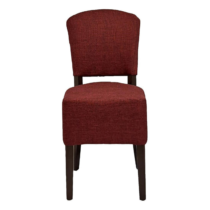 Hanoi Dining Chair In Dark Walnut with Shetland Scarlet Seatpad (2 Pack) Everyday