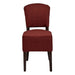 Hanoi Dining Chair In Dark Walnut with Shetland Scarlet Seatpad (2 Pack) Everyday