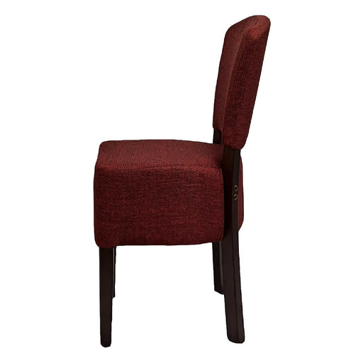 Hanoi Dining Chair In Dark Walnut with Shetland Scarlet Seatpad (2 Pack) Everyday