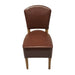 Hanoi Dining Chair In Weathered Oak with Bison Vinyl Espresso (2 Pack) Everyday