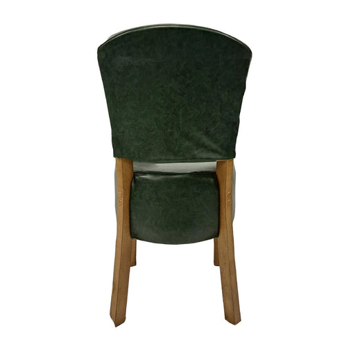 Hanoi Dining Chair In Weathered Oak with Bison Vinyl Cedar (2 Pack) Everyday