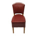 Hanoi Dining Chair In Weathered Oak with Bison Vinyl Bordeaux (2 Pack) Everyday