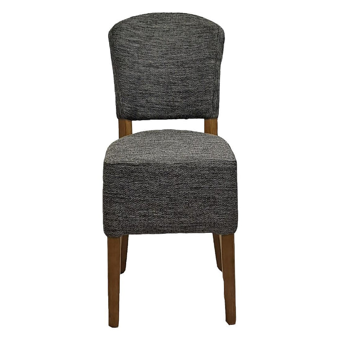 Hanoi Dining Chair In Weathered Oak with Shetland Smoke Seatpad (2 Pack) Everyday