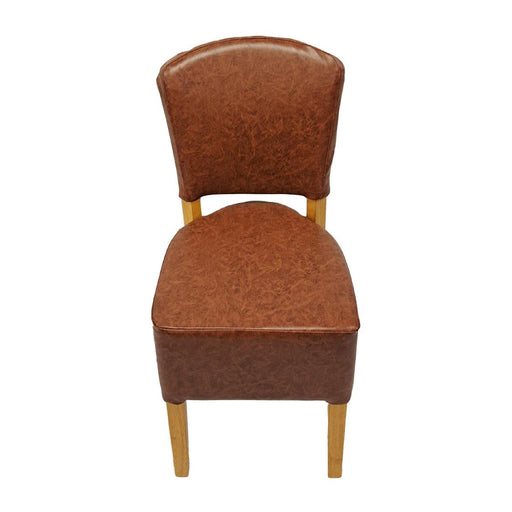 Hanoi Dining Chair In Soft Oak with Bison Vinyl Tan (2 Pack) Everyday