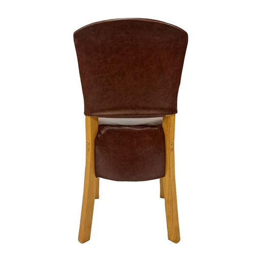 Hanoi Dining Chair In Soft Oak with Bison Vinyl Espresso (2 Pack) Everyday
