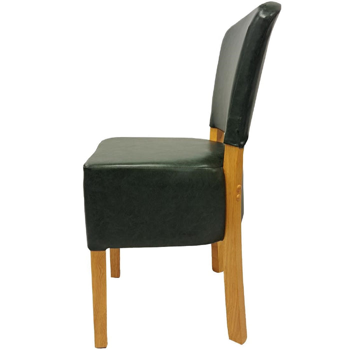 Hanoi Dining Chair In Soft Oak with Bison Vinyl Cedar (2 Pack) Everyday