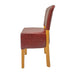 Hanoi Dining Chair In Soft Oak with Bison Vinyl Bordeaux (2 Pack) Everyday