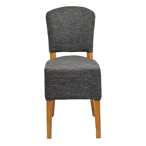 Hanoi Dining Chair In Soft Oak with Shetland Smoke Seatpad (2 Pack) Everyday
