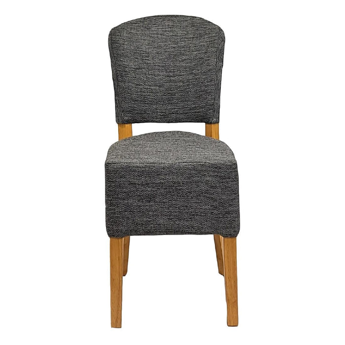 Hanoi Dining Chair In Soft Oak with Shetland Smoke Seatpad (2 Pack) Everyday