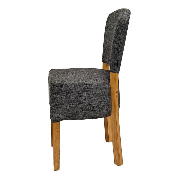 Hanoi Dining Chair In Soft Oak with Shetland Smoke Seatpad (2 Pack) Everyday