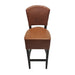 Hanoi Bar Chair in Dark Walnut with Bison Tan Vinyl Everyday