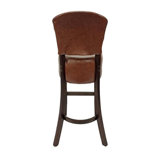 Hanoi Bar Chair in Dark Walnut with Bison Espresso Vinyl Everyday