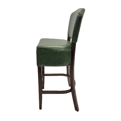 Hanoi Bar Chair in Dark Walnut with Bison Cedar Vinyl Everyday