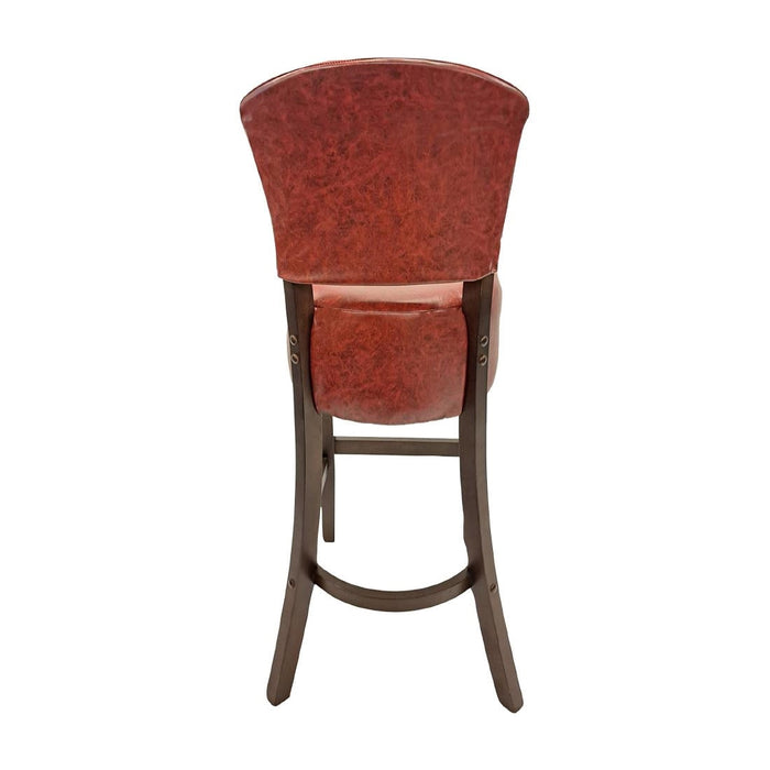 Hanoi Bar Chair in Dark Walnut with Bison Bordeaux Vinyl Everyday