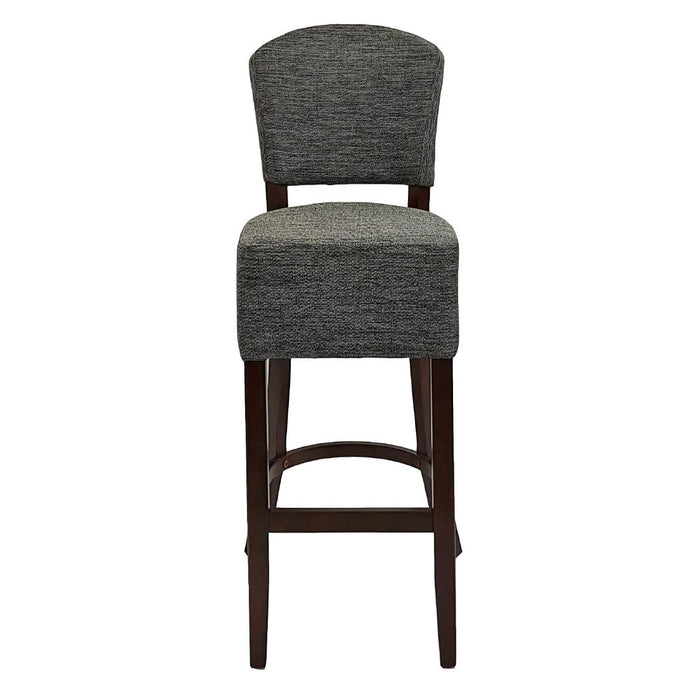 Hanoi Bar Chair in Dark Walnut with Shetland Smoke Seatpad Everyday
