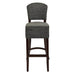 Hanoi Bar Chair in Dark Walnut with Shetland Smoke Seatpad Everyday