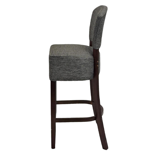 Hanoi Bar Chair in Dark Walnut with Shetland Smoke Seatpad Everyday