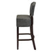 Hanoi Bar Chair in Dark Walnut with Shetland Smoke Seatpad Everyday