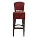 Hanoi Bar Chair in Dark Walnut with Shetland Scarlet Seatpad Everyday