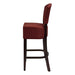 Hanoi Bar Chair in Dark Walnut with Shetland Scarlet Seatpad Everyday
