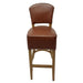 Hanoi Bar Chair In Weathered Oak with Bison Espresso Vinyl Seatpad Everyday