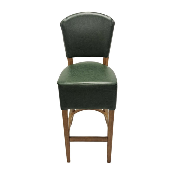 Hanoi Bar Chair in Weathered Oak with Bison Cedar Vinyl Everyday
