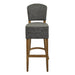 Hanoi Bar Chair in Weathered Oak with Shetland Smoke Seatpad Everyday