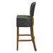 Hanoi Bar Chair in Weathered Oak with Shetland Smoke Seatpad Everyday