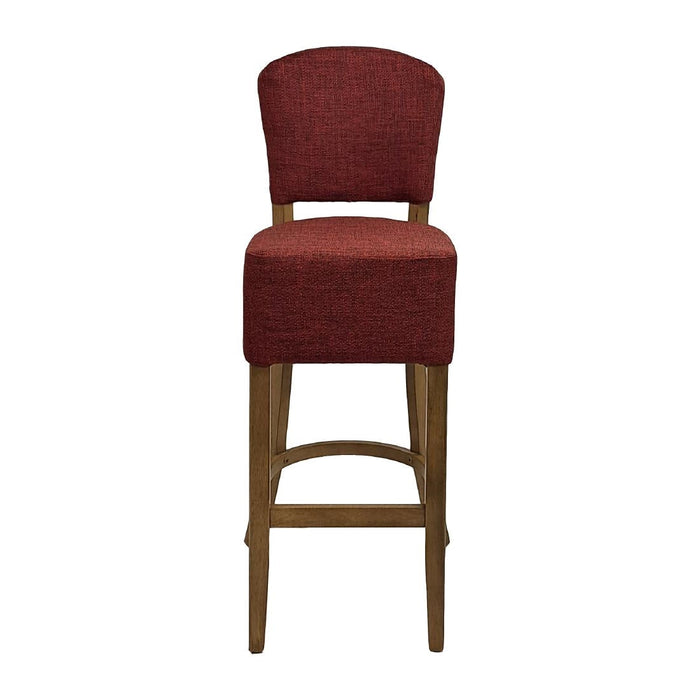 Hanoi Bar Chair in Weathered Oak with Shetland Scarlett Everyday