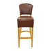 Hanoi Bar Chair in Soft Oak with Bison Espresso Vinyl Everyday